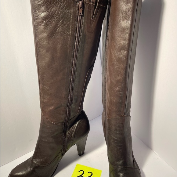 Brown Leather Knee-High Boots - Picture 1 of 1